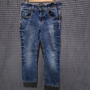 Buckle Black No3 Jeans 32x32 Y2K Mens Acid Wash Low Rise Stretch Grunge Rock VTG